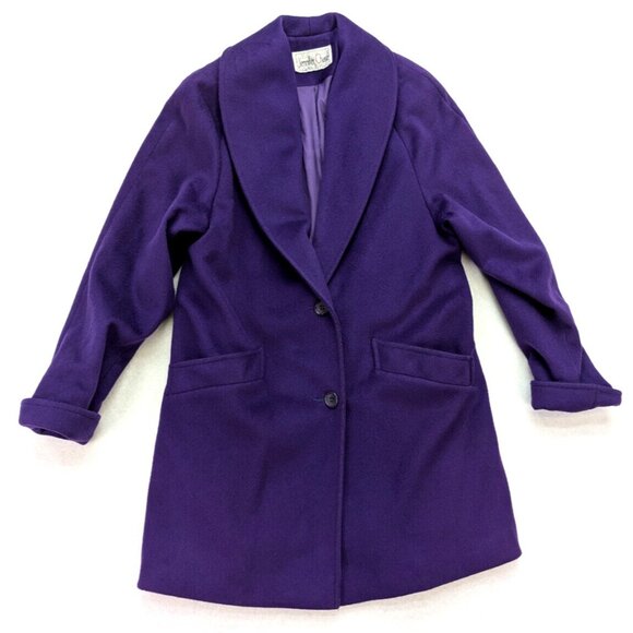 Jennifer Chase Vintage Women's Coat Size Small Purple 100% Wool - Picture 1 of 16